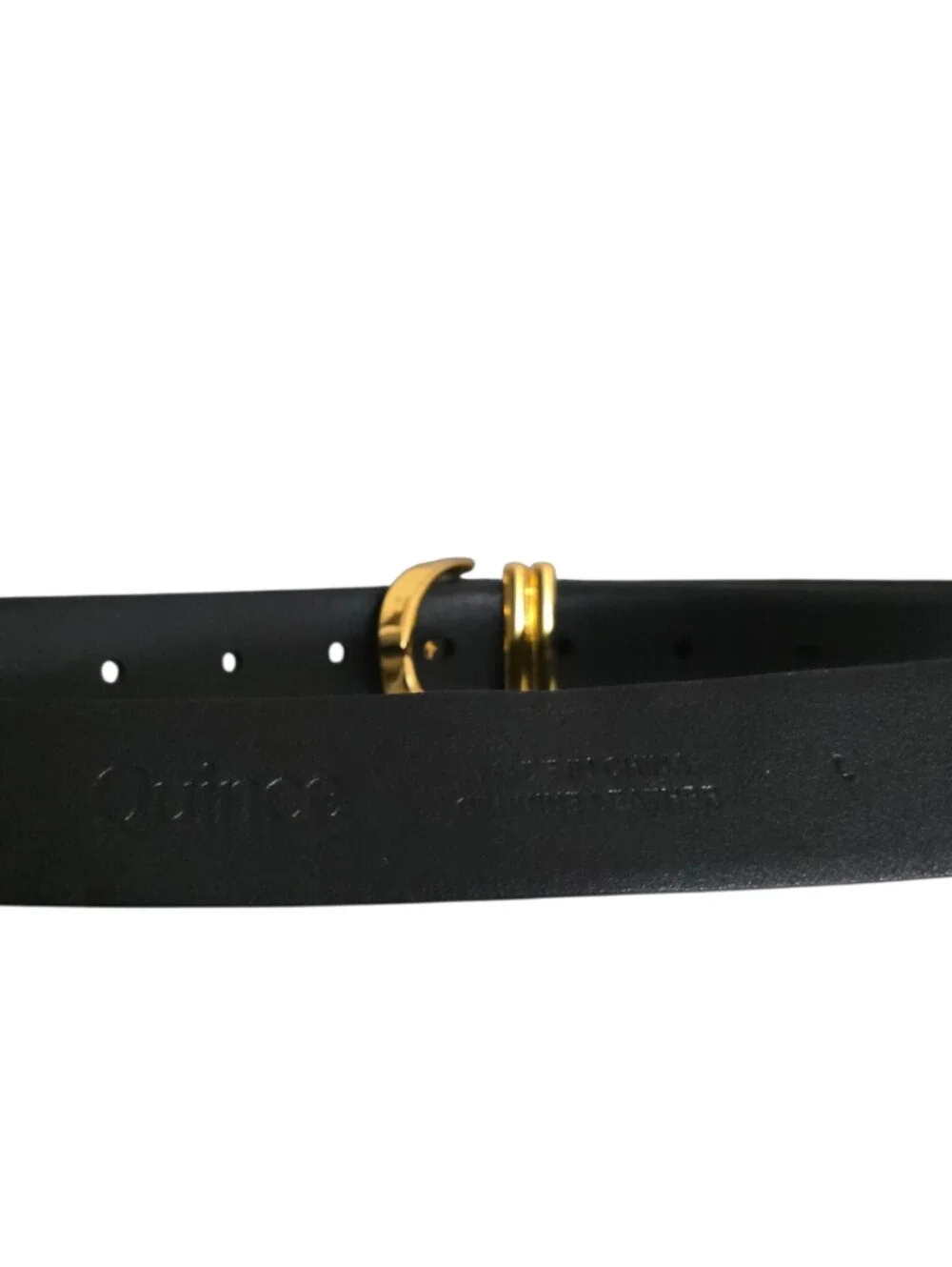 Quince Alora European Leather Belt in Black Size Large